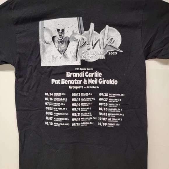 Pink 2023 Summer Carnival Concert Tour Shirt Black - Picture 2 of 2